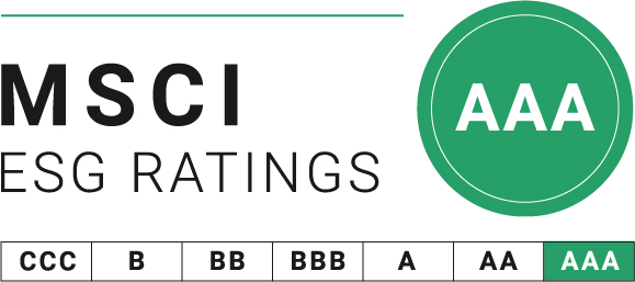 AAA rating in MSCI<br>(2025)